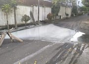 Akses Jalan Menuju Kantor SMKN 2 Pematangsiantar Nyaris Terputus Akibat Saluran Limbah Perusahaan Indo Rasa Prima Jebol