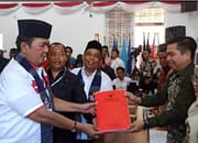 Saat Mendaftar, Pasangan Calon Walikota/ Wakil walikota Yansantoso Purba – Irwan ‘Merahkan’ KPUD