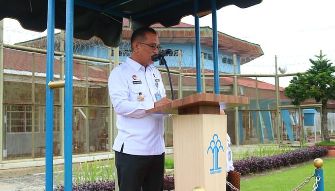 Kalapas Klas IIA Siantar M.P. Jaya Saragih Pimpin Upacara Hari Pahlawan Tahun 2023