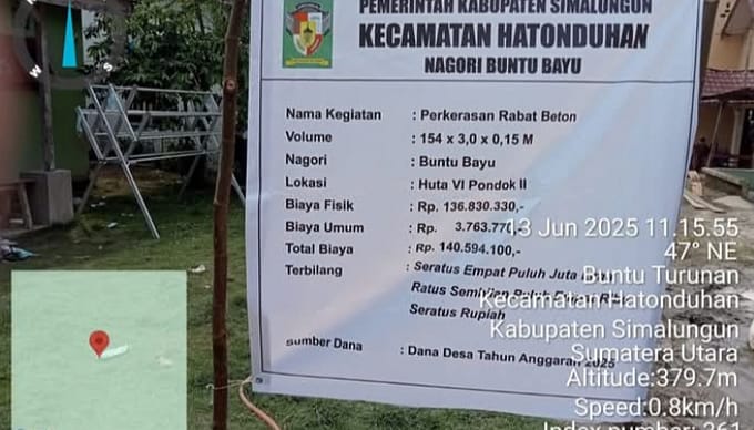 Proyek Rabat Beton Rp.140 juta Buntu Bayu di duga Ajang Korupsi, Begini Tanggapan Tokoh Nasional Novri Oppusunggu.